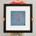 San Antonio, Texas Map Art   City Prints   Texas Map Framed Art