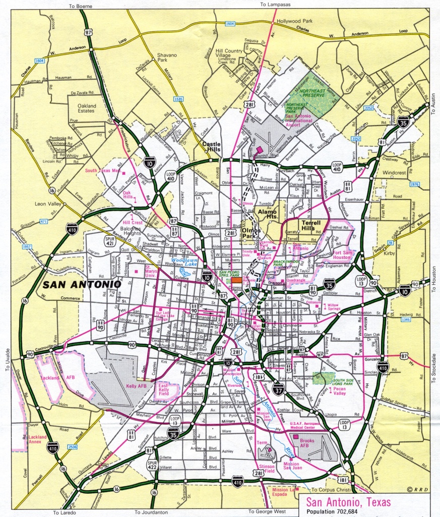 San Antonio Texas Tourist Map - San Antonio Texas • Mappery - San Antonio Texas Maps