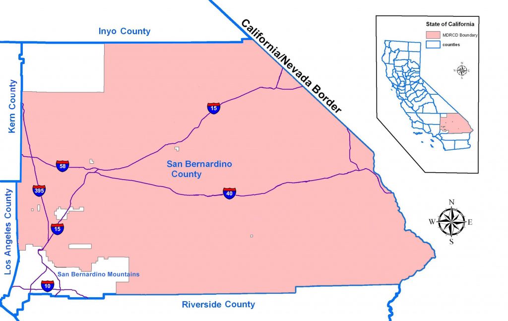 San Bernardino County Map With Cities