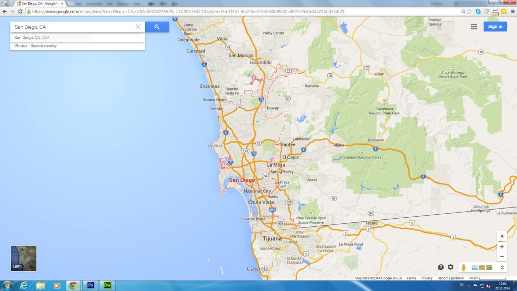 google maps san diego