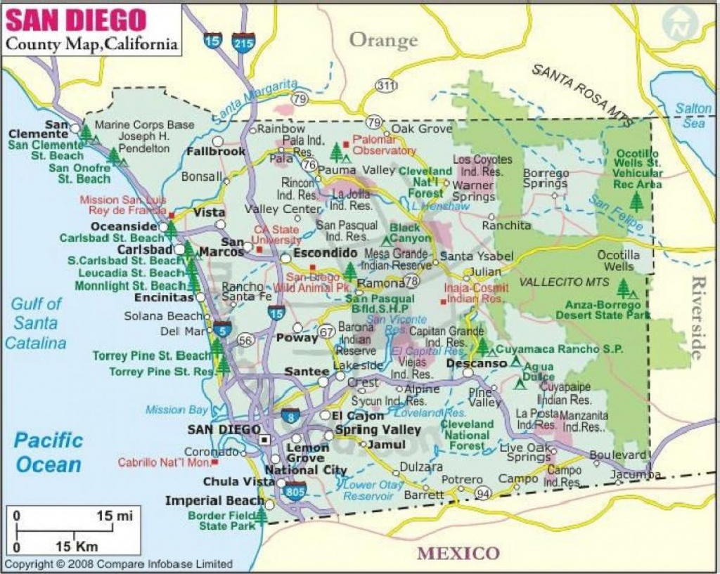 San Diego County Cities Map Map Of San Diego County Cities Printable Map Of San Diego County 