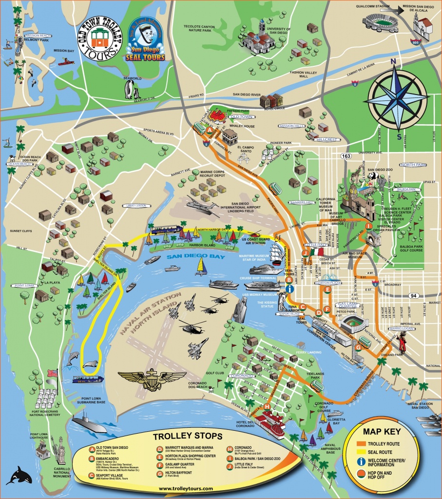 San Diego Tourist Attractions Map - San Diego Attractions Map Printable
