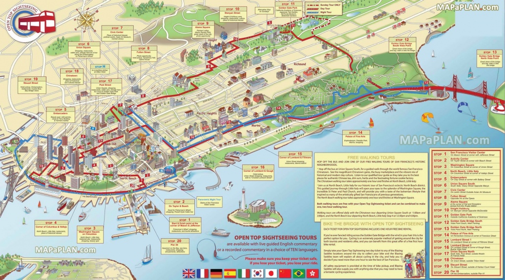 San Francisco Maps - Top Tourist Attractions - Free, Printable City - Printable Map Of San Francisco Tourist Attractions