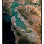 San Francisco Satellite Map Print | Aerial Image Poster   California Map Satellite