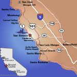 San Simeon Map California Map With Cities Hearst Castle California   Map Of California Showing Santa Barbara
