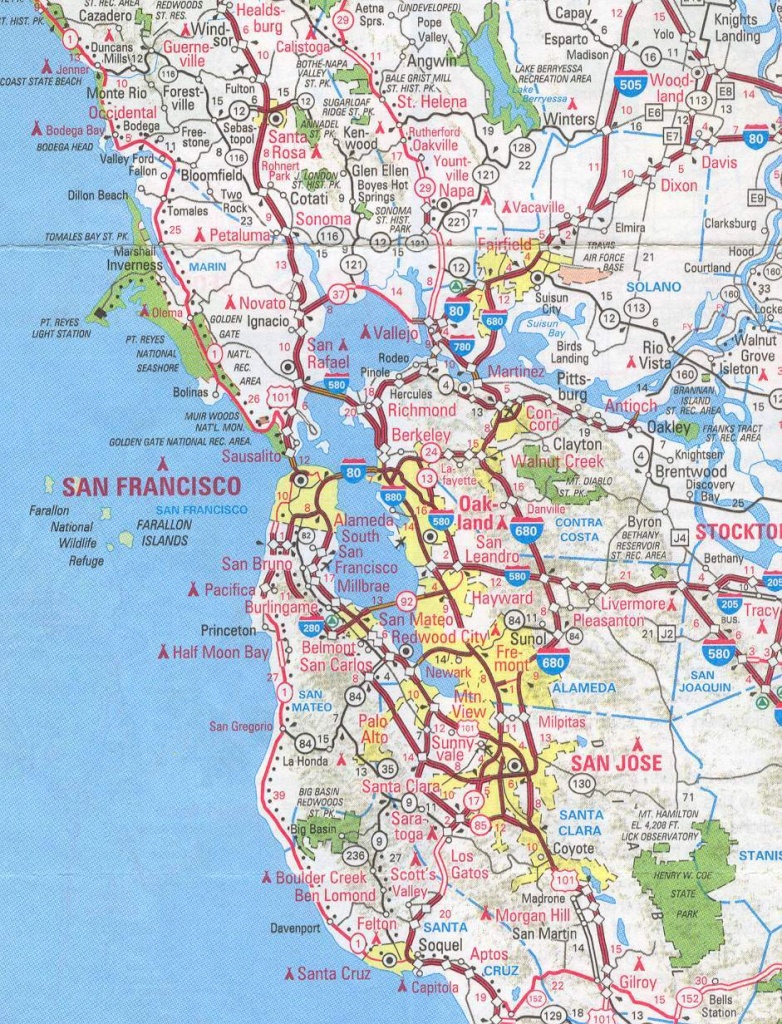 Sanfrancisco Bay Area And California Maps | English 4 Me 2 - Map Of San Francisco Area California