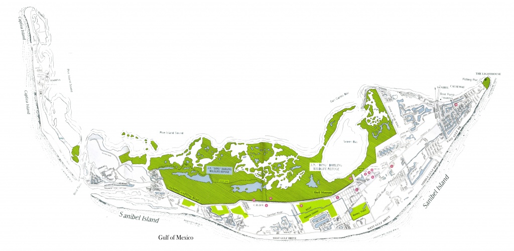 Sanibel, Captiva Island, And North Captiva Island Maps - Street Map Of Sanibel Island Florida
