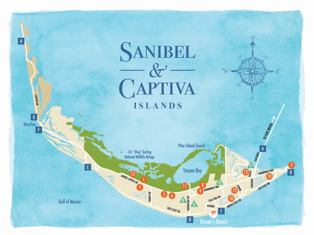 Sanibel Island Map To Guide You Around The Islands - Annabelle Island Florida Map
