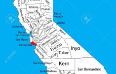 Santa Cruz County (California, United States Of America) Vector - Santa Cruz California Map