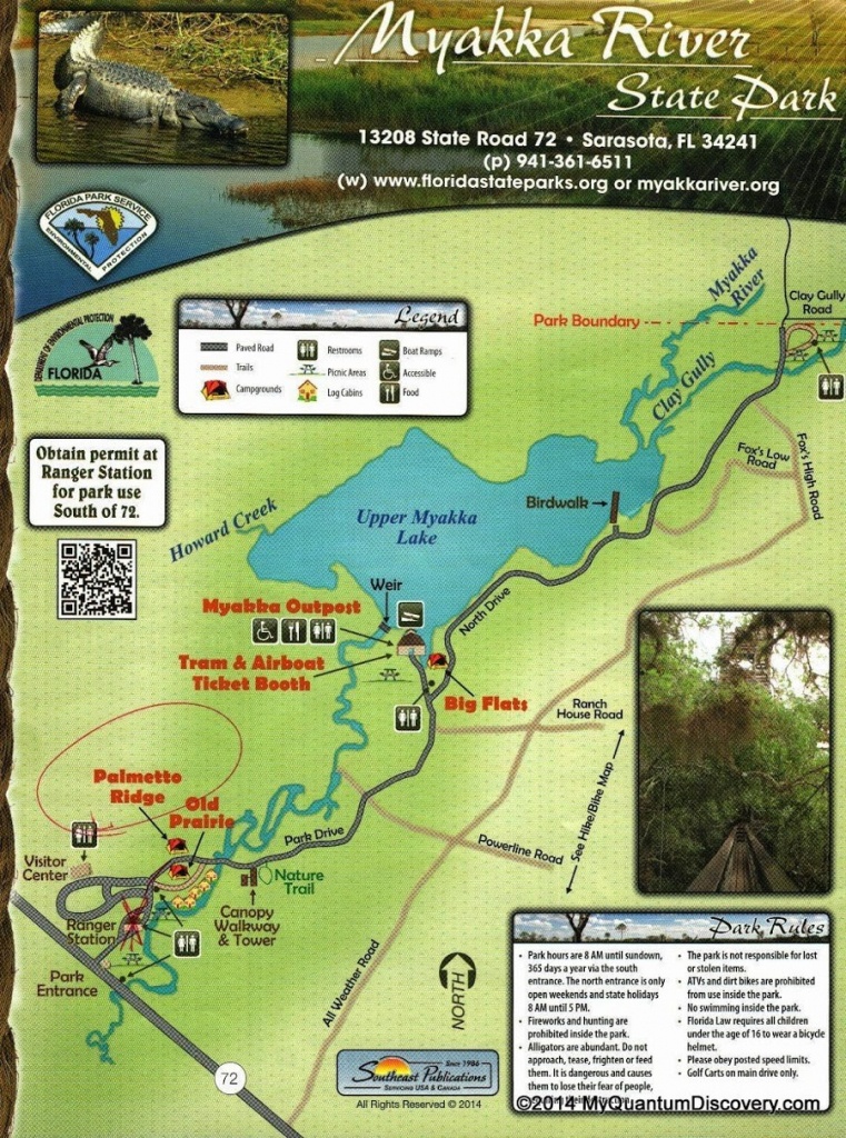 Sarasota, Fl – Myakka River State Park Review – My Quantum Discovery - Florida State Parks Camping Map