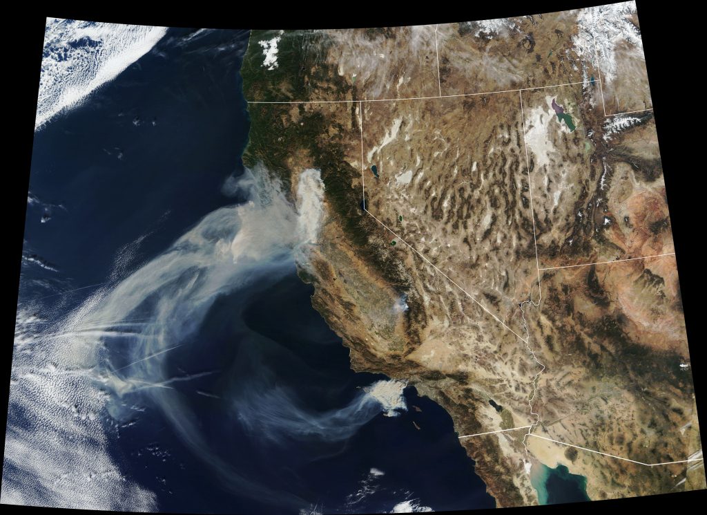 Satellite Photos California Wildfire Smoke Reaches Detroit And