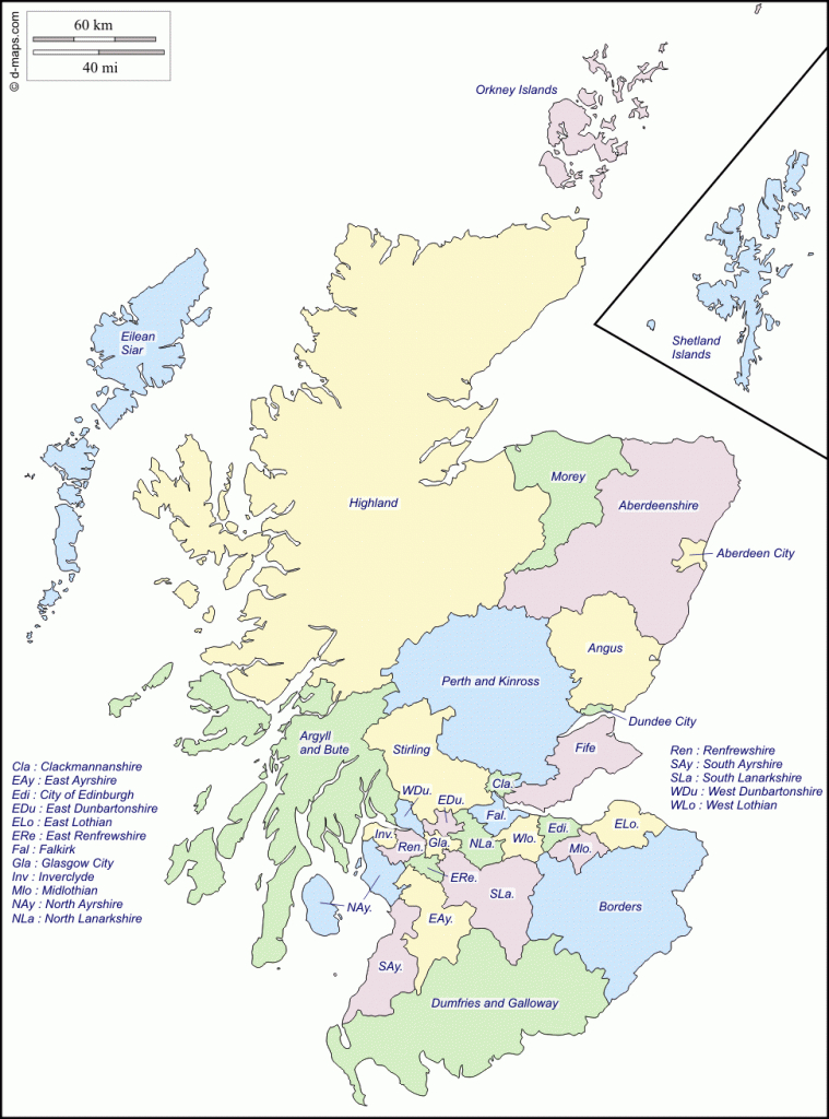 Scotland : Free Map, Free Blank Map, Free Outline Map, Free Base Map - Blank Map Of Scotland Printable