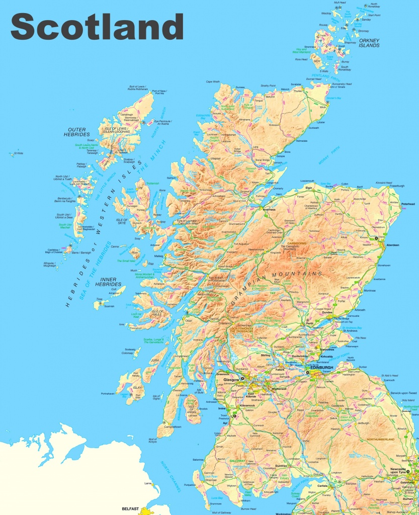 Scotland Road Map - Detailed Map Of Scotland Printable