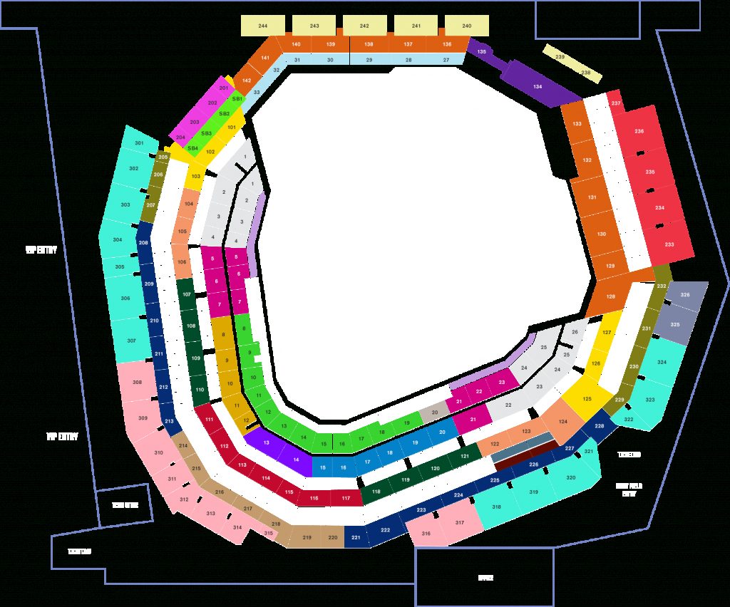 Texas Ranger Stadium Map