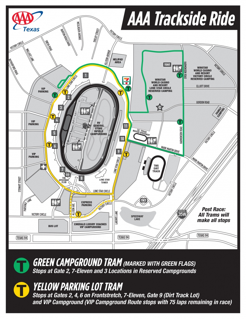 Seating Chart And Facility Maps - Texas Motor Speedway Map
