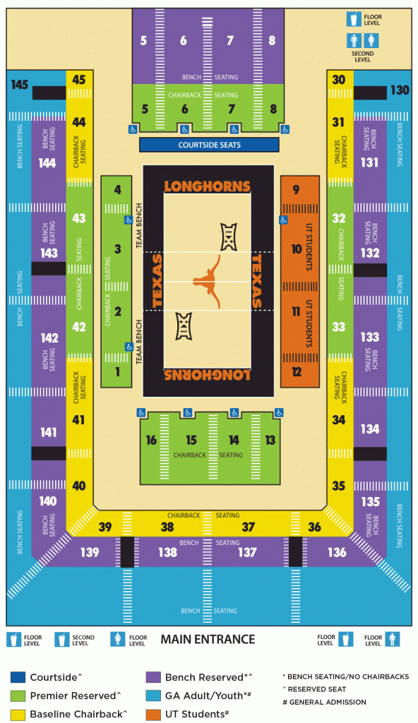 Seating Diagrams University Of Texas Athletics Texas Longhorn