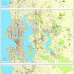 Seattle Pdf Map State Washington, Us Printable Vector City Plan 3   Printable Map Of Seattle