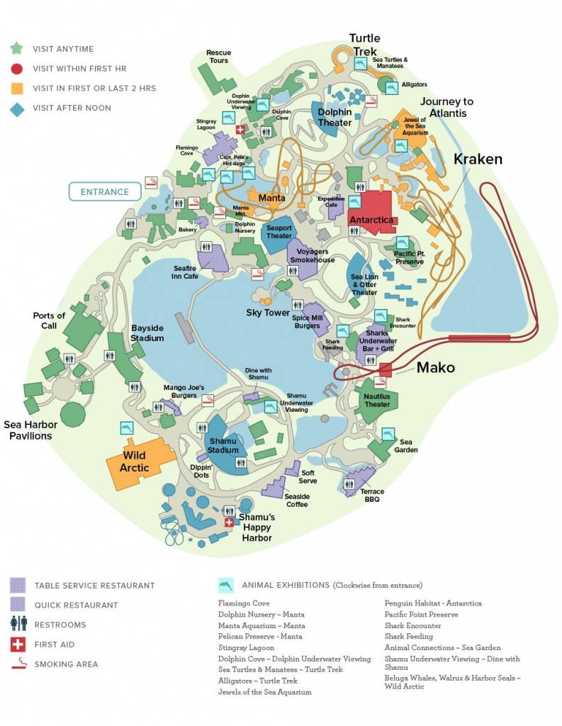 Seaworld® Orlando General Map | Disney Trip ✈ June 2019 - Printable Map Of Sea World Orlando