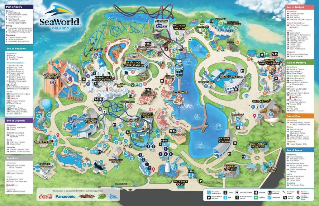 Seaworld Orlando Map - Map Of Seaworld (Florida - Usa) - Seaworld San Antonio Printable Map