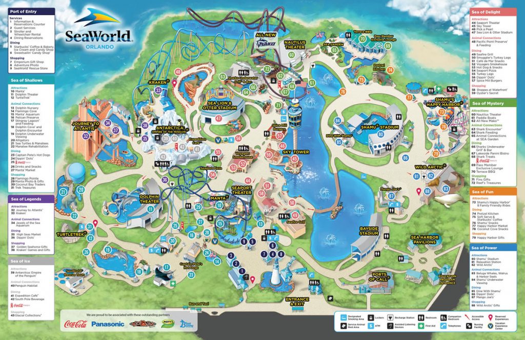 Seaworld Park Information And Guide Map For Seaworld Orlando Seaworld Orlando Park Map Printable 1024x663 