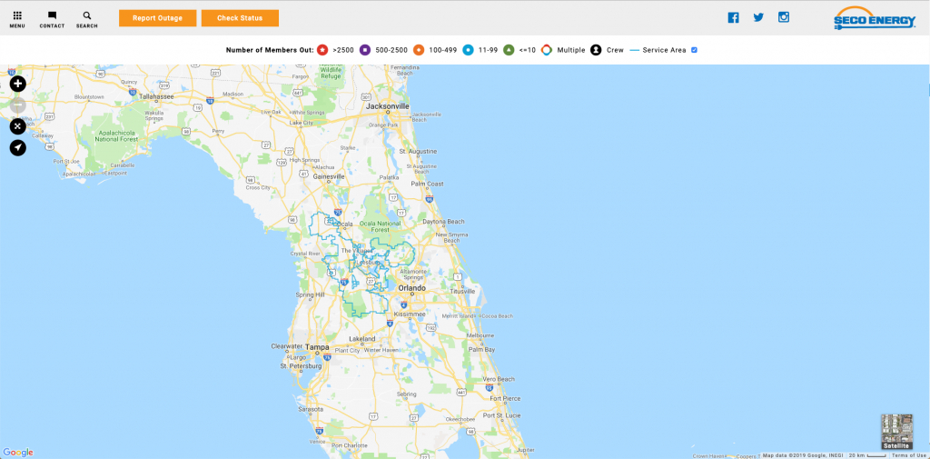 Seco Energy Implements Storm Center, Incidentwatch, And Notifi Kubra - Duke Energy Florida Coverage Map