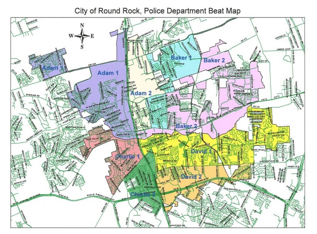 Sector Map - City Of Round Rock - Round Rock Texas Map