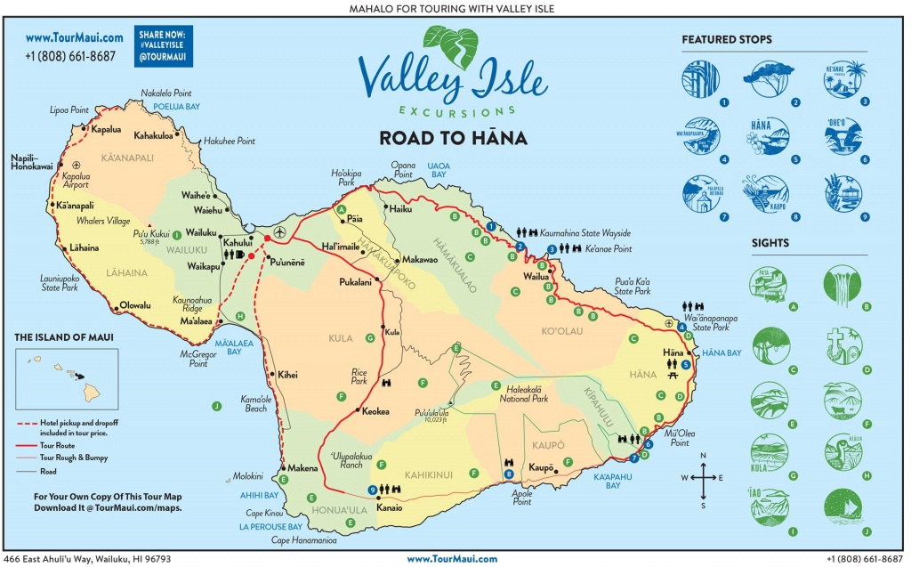See The Road To Hana Highway Map & Guide To Hana Maui Maui Road Map