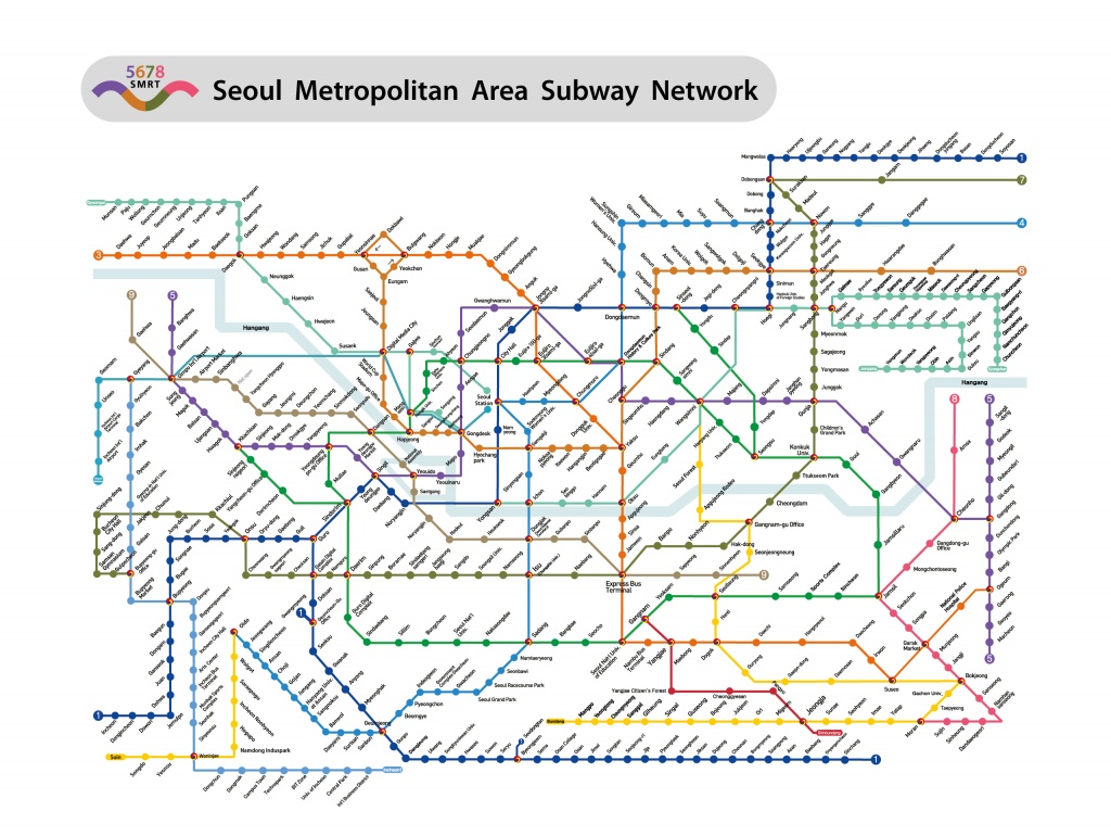 Seoul Subway Metro Map English Version (Updated) - Printable Seoul Subway Map