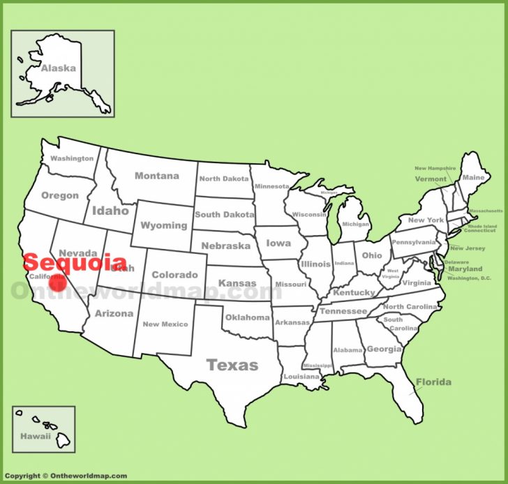 Sequoia National Park California Map