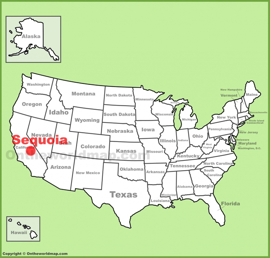 Sequoia National Park Maps | Usa | Maps Of Sequoia National Park - Sequoia National Park California Map