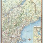 Shell Sectional Map No. 1   New England States.   David Rumsey   Printable Map Of New England