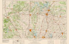 Sherman Texas Quad - Usgs 1954 - 32.80 X 23 - Walmart - Sherman Texas Map