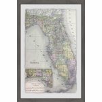 Shop 'florida Map' Framed Painting Print   On Sale   Free Shipping   Framed Map Of Florida