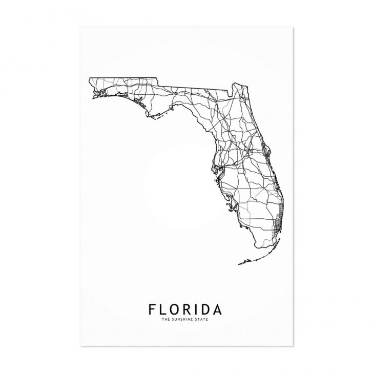 Map Of Florida Art