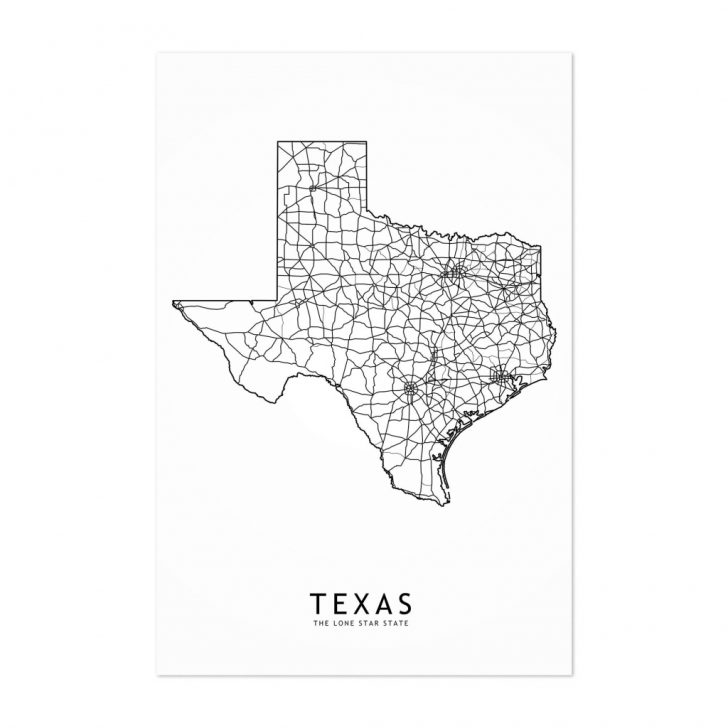 Map Of Texas Art