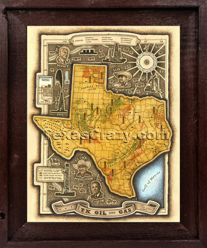 Shop Tx Oil And Gas Shales Map Framed Unique Texas Maps - Framed Texas Map