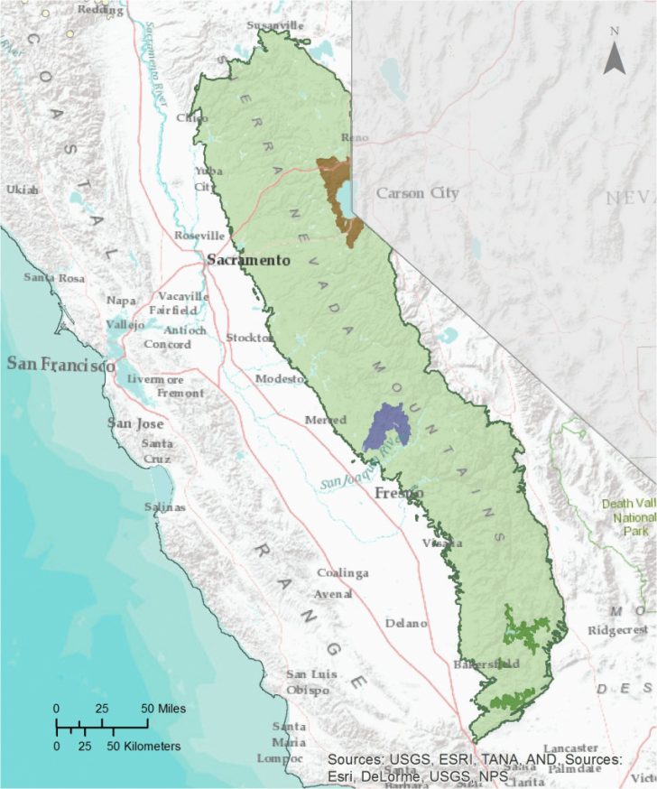Sierra California Map