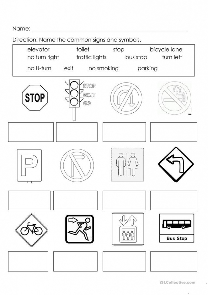 Signs And Symbols | Learning For Kids | Worksheets For Kids - Map Symbols For Kids Printables