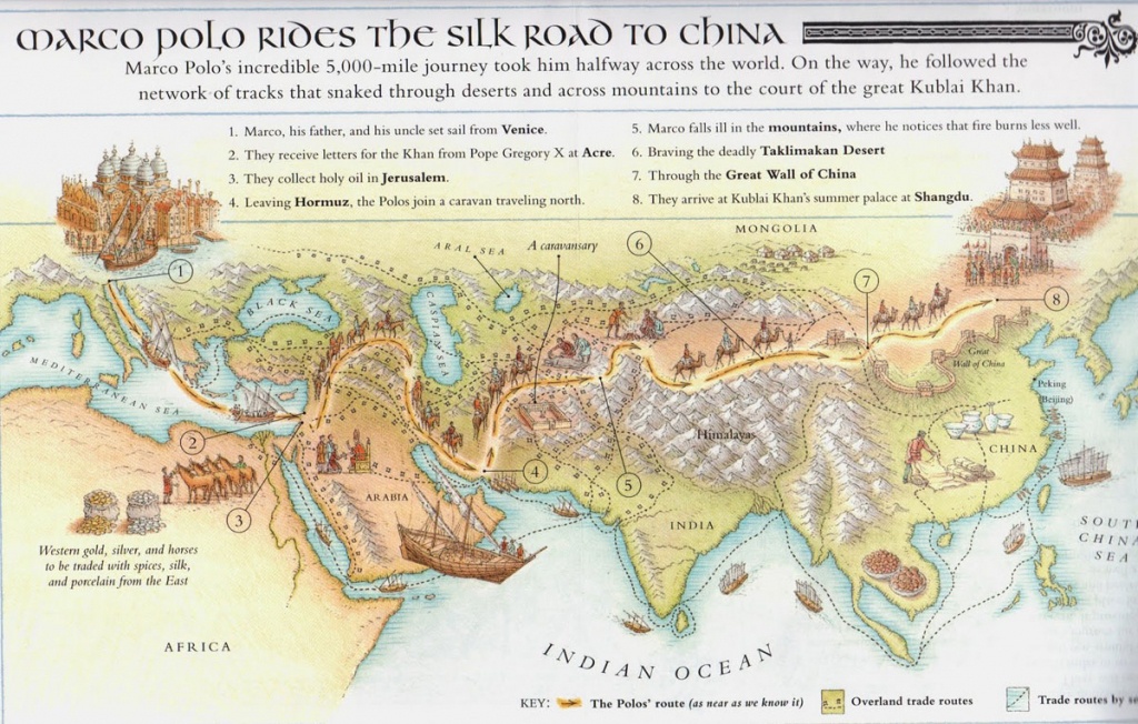 Silk Road Maps 2019 - Useful Map Of The Ancient Silk Road Routes - Silk Road Map Printable