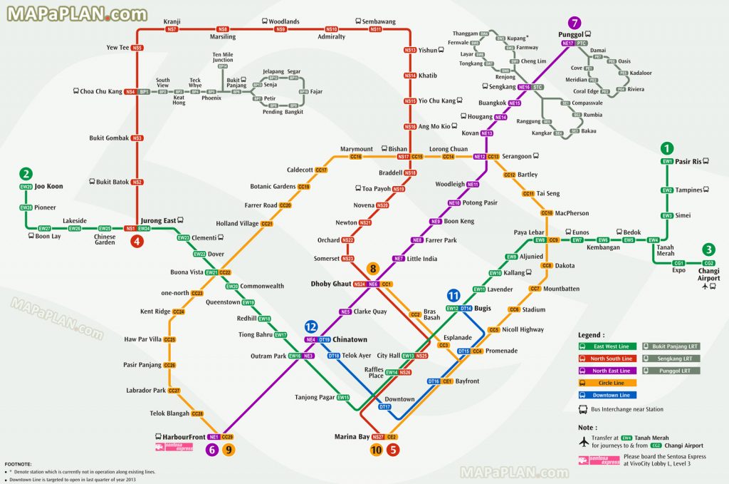 Singapore Maps - Top Tourist Attractions - Free, Printable City ...