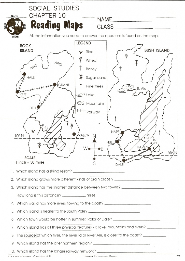 Social Studies Skills | Mr. Proehl&amp;#039;s Social Studies Class - Map Skills Quiz Printable