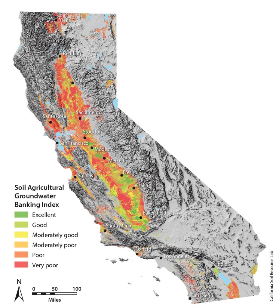 Soil Suitability Index Identifies Potential Areas For Groundwater - California Soil Map