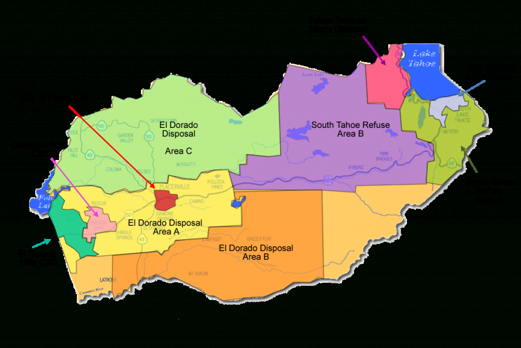Solid Waste Franchise Area Map El Dorado County California Parcel Maps 