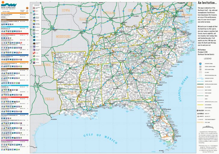 Printable Map Of Southeast Us