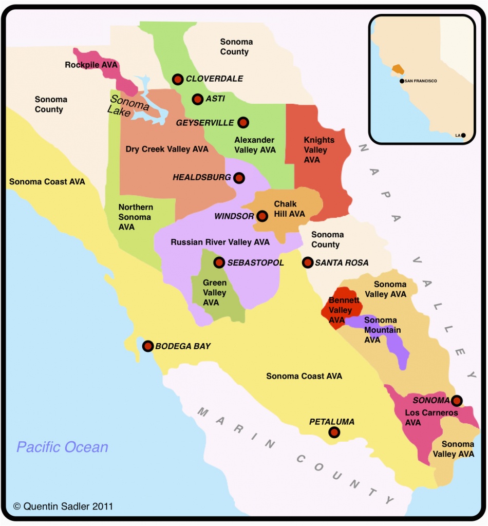 Southern California Wineries Map Sonoma Valley Quentin Sadler S Wine - Florida Winery Map