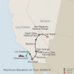 Southern California With Death Valley & Joshua Tree National Parks With  Stay In Las Vegas   National Parks In Southern California Map