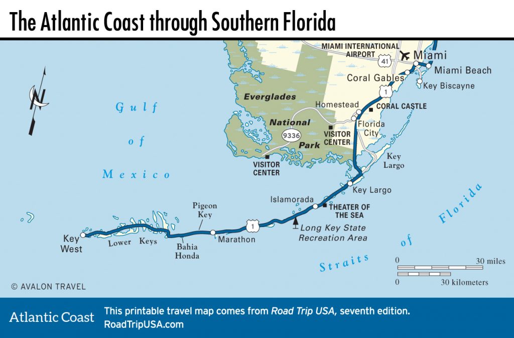 Southern Fl Map And Travel Information | Download Free Southern Fl Map