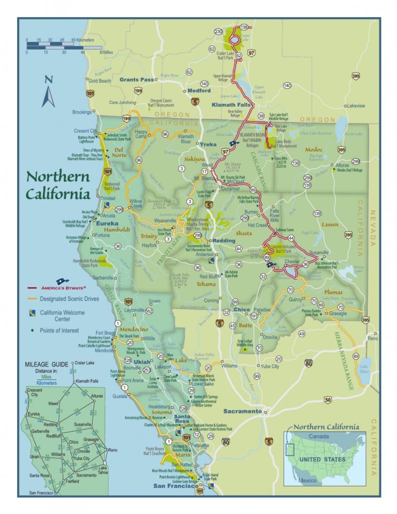 Southern Oregon - Northern California Mapshasta Cascade - Map Of Oregon And California