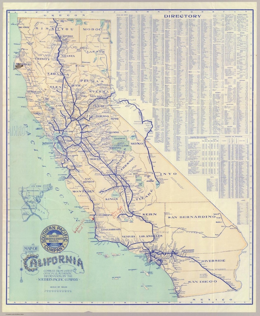 Southern Pacific Company Map Of California And It&amp;#039;s Old Railroad - California Railroad Map
