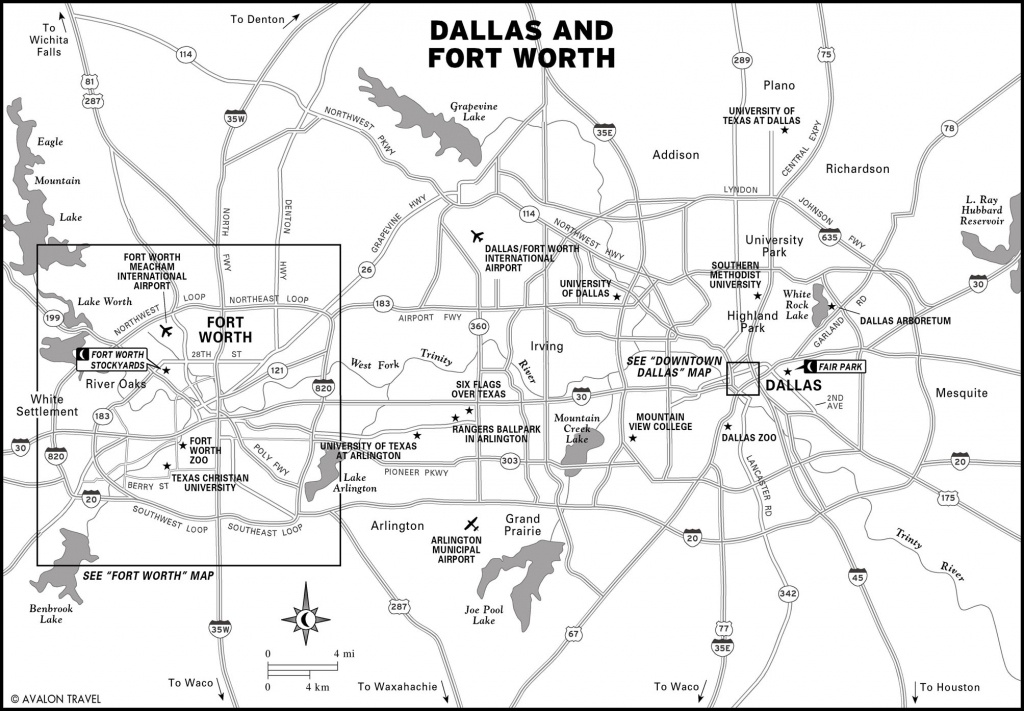 Southwest And Texas Travel Maps Including Dallas, Fort Worth, And - Printable Map Of Fort Worth Texas